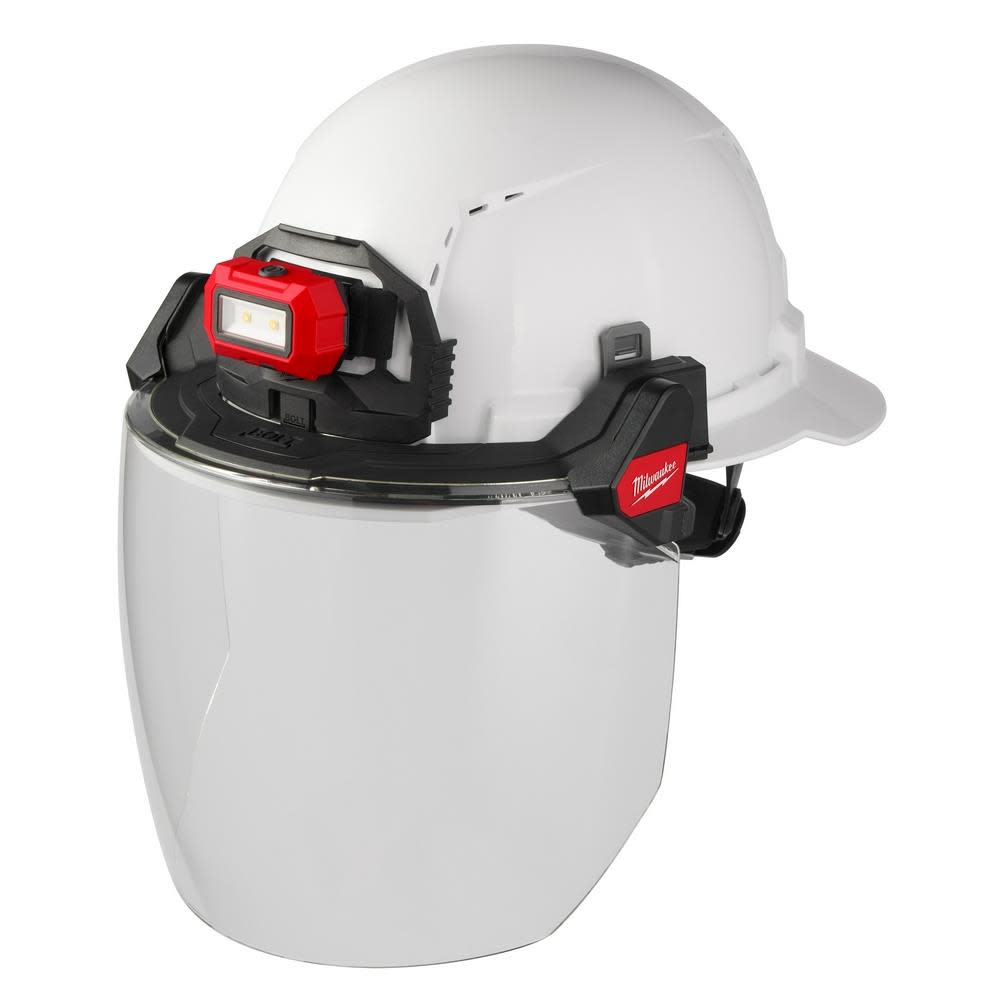 Milwaukee BOLT Full Face Shield Clear Dual Coat Lens Compatible with Milwaukee Safety Helmets and Hard Hats