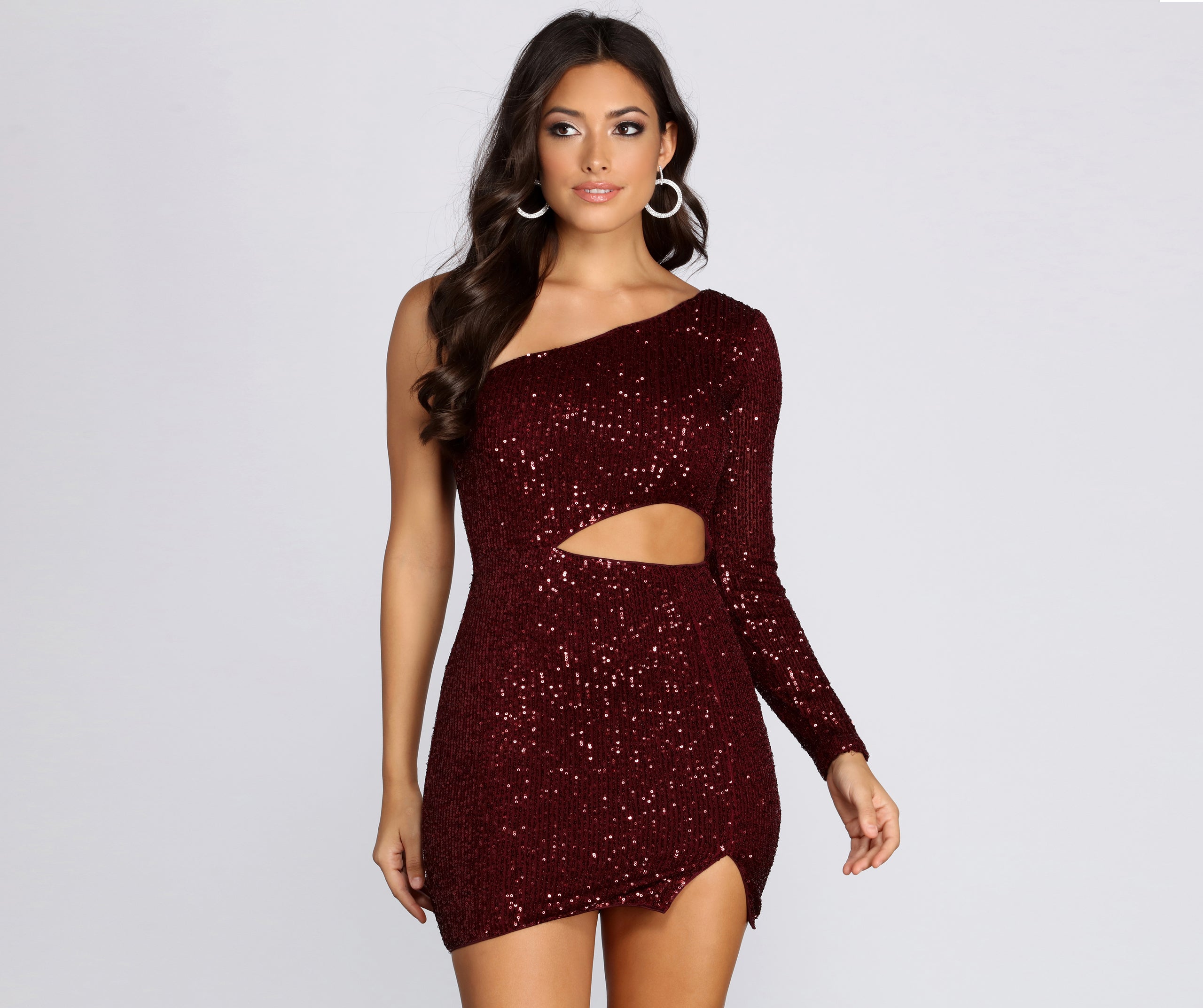 Sassy Sequin Babe Mini Dress