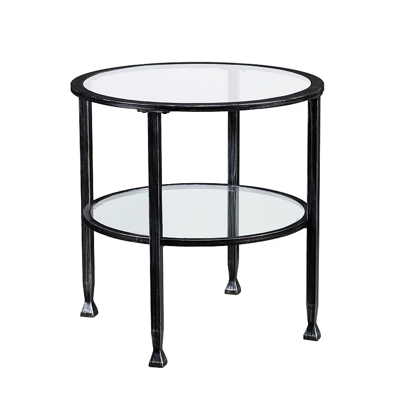 Jahora MetalGlass Round End Table