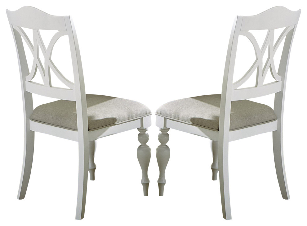 Liberty Furniture Summer House Slatback Side Chair in Oyster White (Set of 2)   Traditional   Dining Chairs   by Emma Mason  Houzz