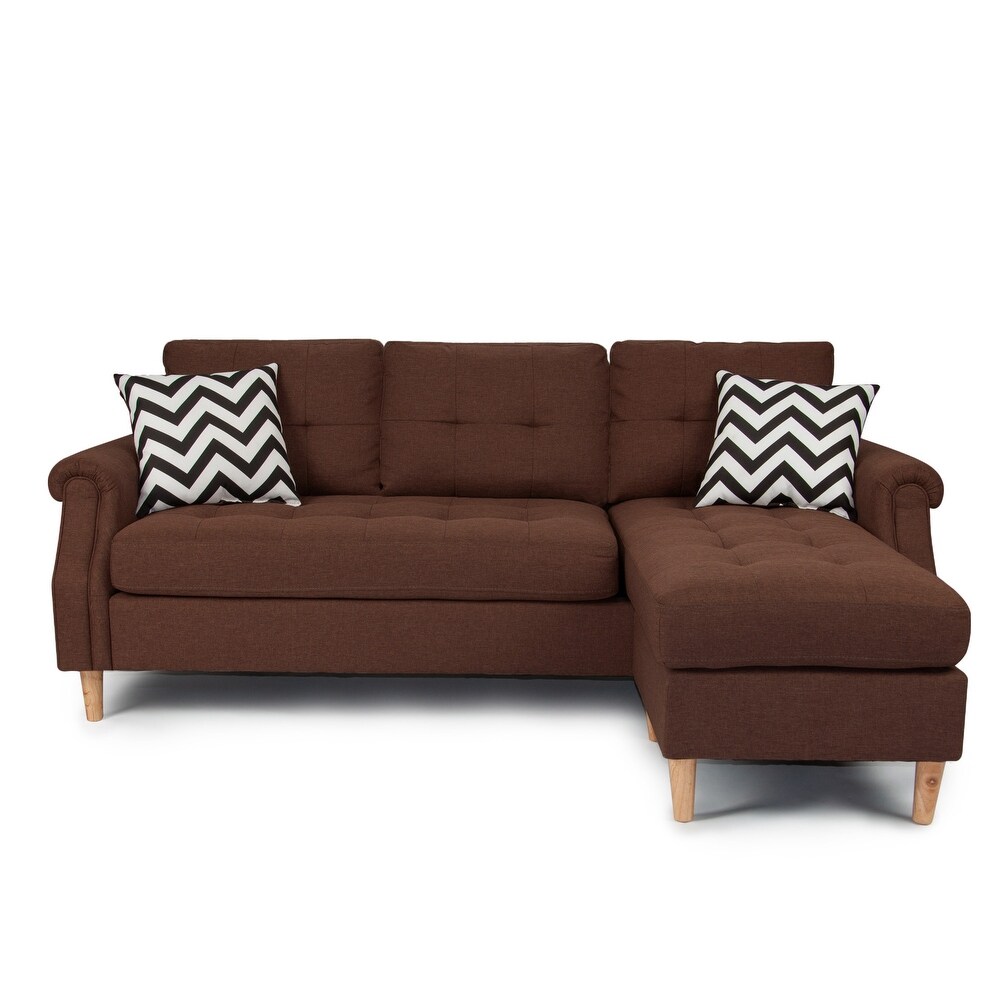 Poundex Reversible Sectional Set W/ 2 Accent Pillows