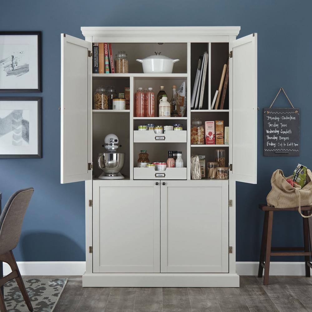 Home Decorators Collection Prescott Polar White Open Top Pantry 9950600410