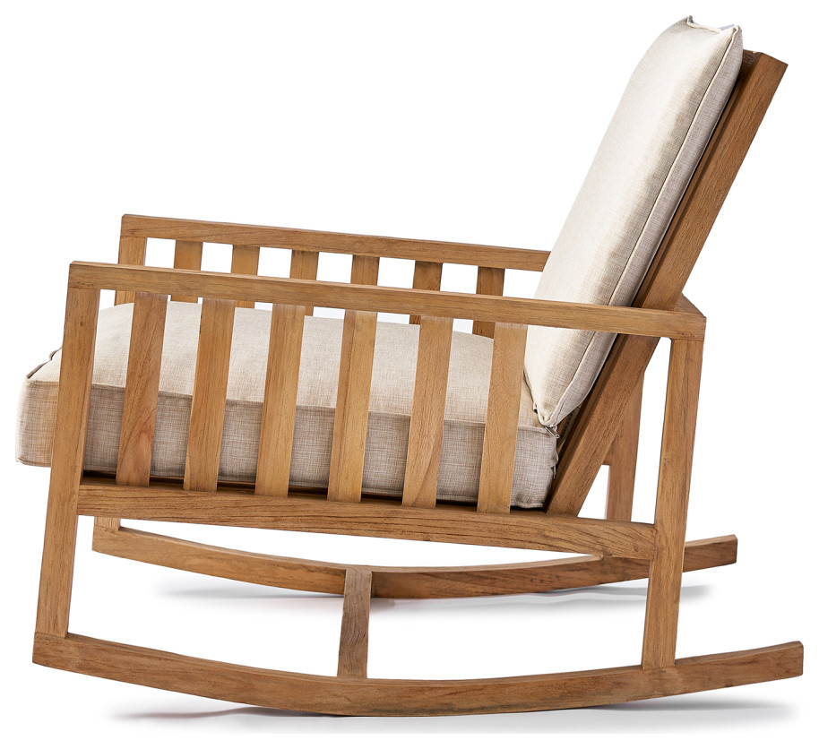 Wooden Cushioned Rocking Chair  Rivi√®ra Maison Panama   Transitional   Rocking Chairs   by Oroa   Distinctive Furniture  Houzz