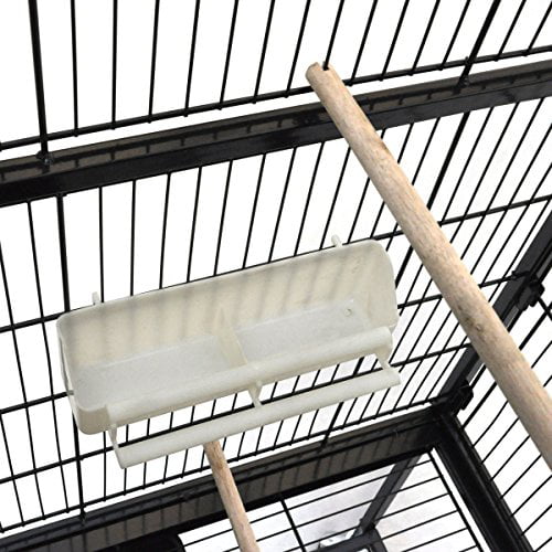 Yaheetech 52''Bird Cage Large Wrought Iron Flight Cage with Rolling Stand+2 Doors+4 Feeder Trays+2 Perches for Parrot Cockatiel Cockatoo Parakeet Finches