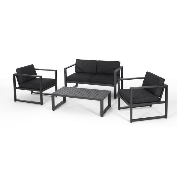 Navan Outdoor 4piece Conversation Set by Christopher Knight Home