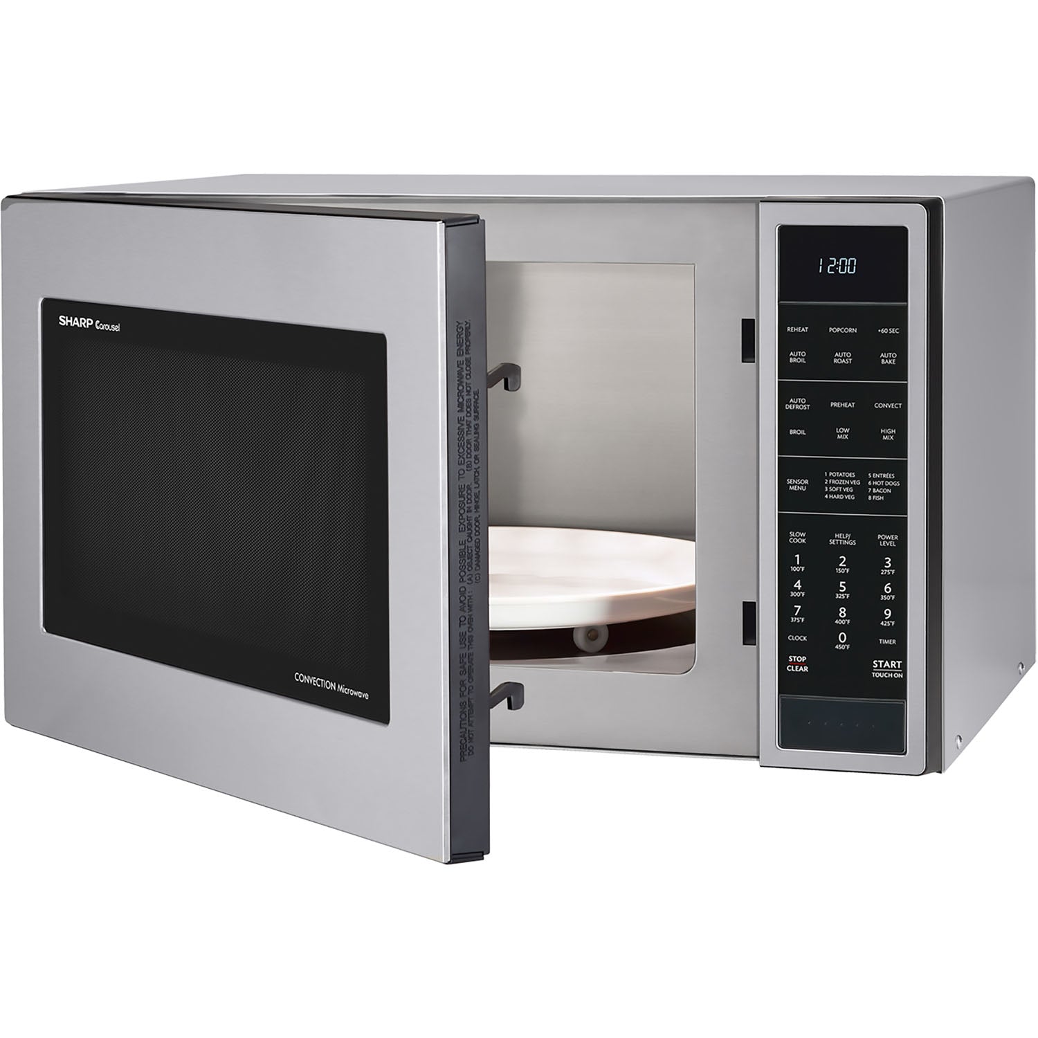 Sharp 1.5 Cu. Ft. 900W Convection Microwave Oven, Stainless Steel