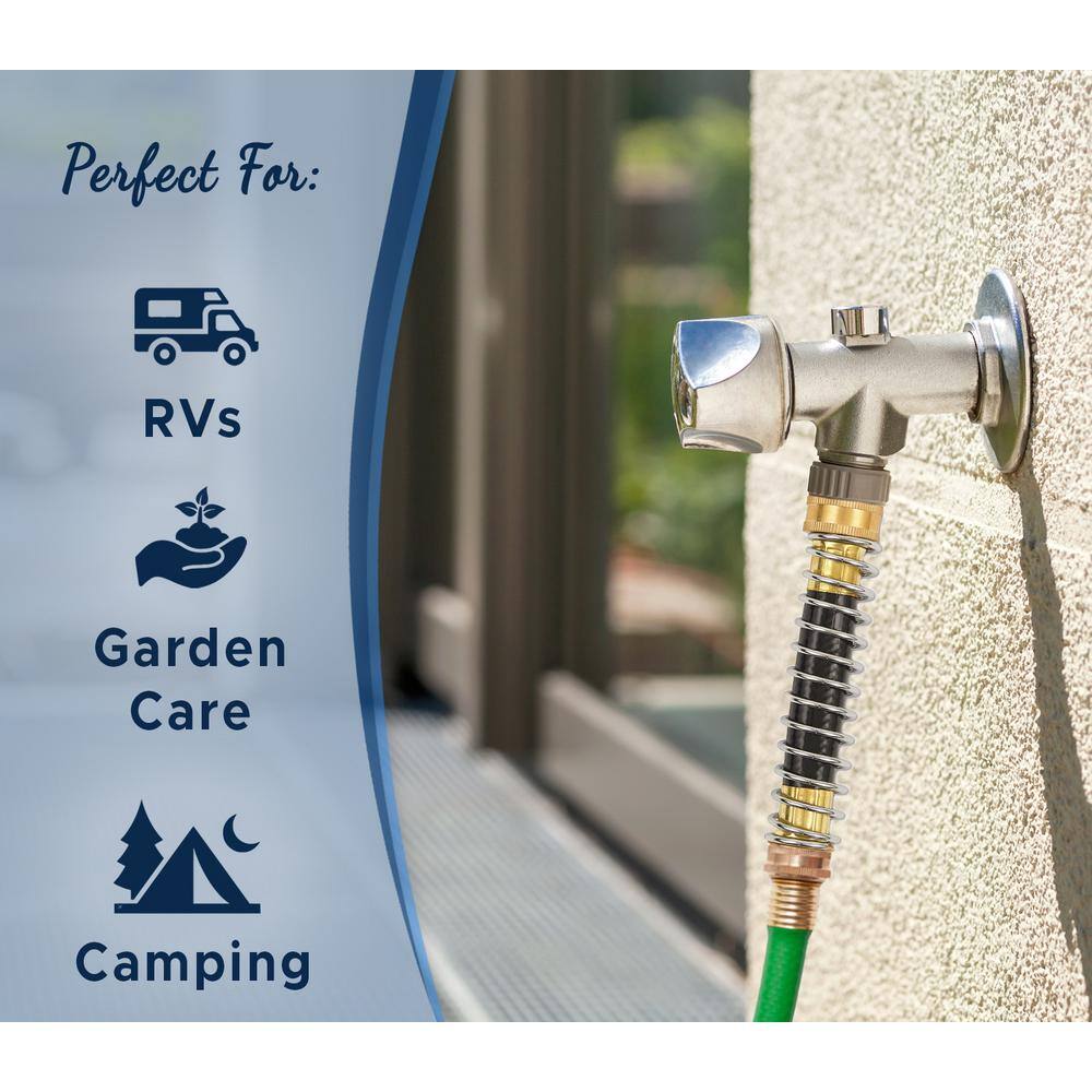 Morvat Garden Hose Kink Protector with Coil Spring Includes 1 Tape and 8 Extra-Rubber Washers (4-Pack) MOR-KCOIL-4-A