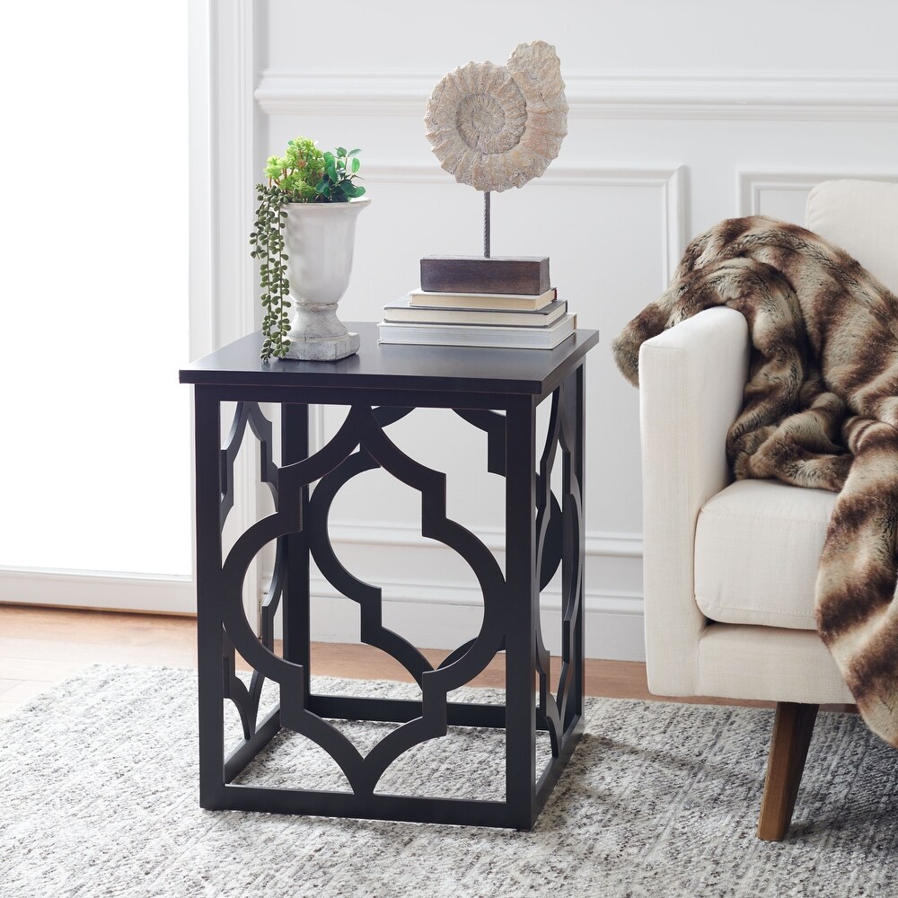 SAFAVIEH Milo Trellis Silver Leaf End Table.   19\