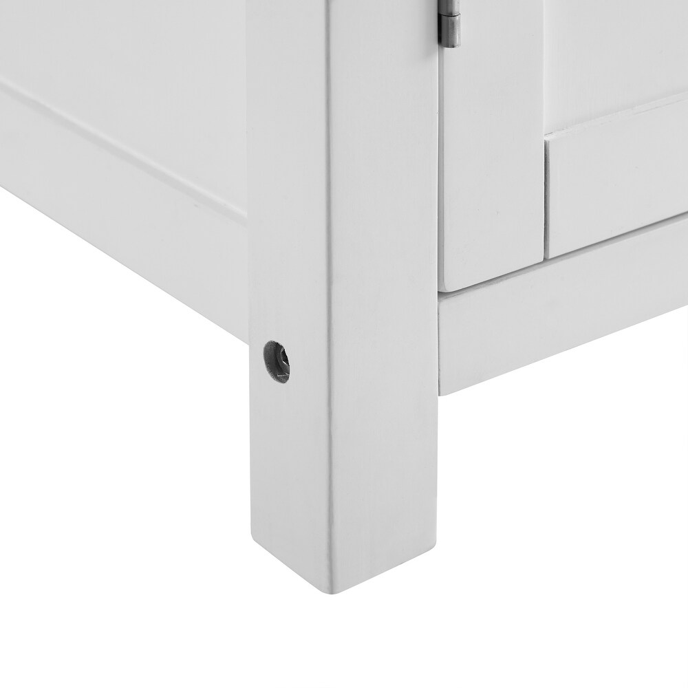 Crosley Savannah White Compact Kitchen Island Cart with Stainless Steel Top   37\