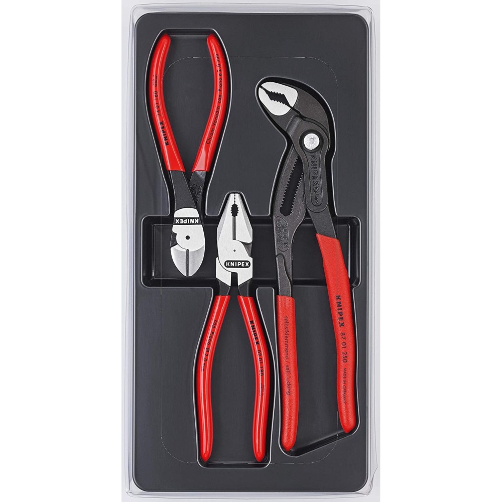 Knipex Power Pliers Set in Plastic Deep Drawn Tray 3pc ;