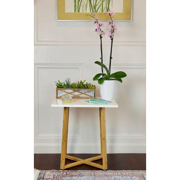 Solid Bamboo Frame Side Table