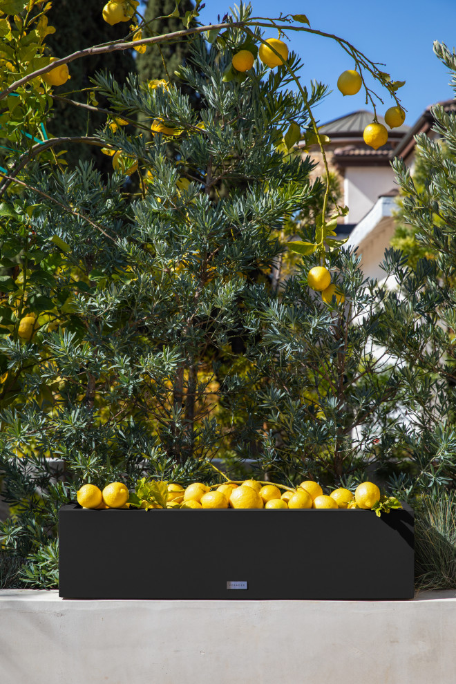 Veradek Block Series Trough 36 quotPlanter   Transitional   Outdoor Pots And Planters   by Veradek  Houzz