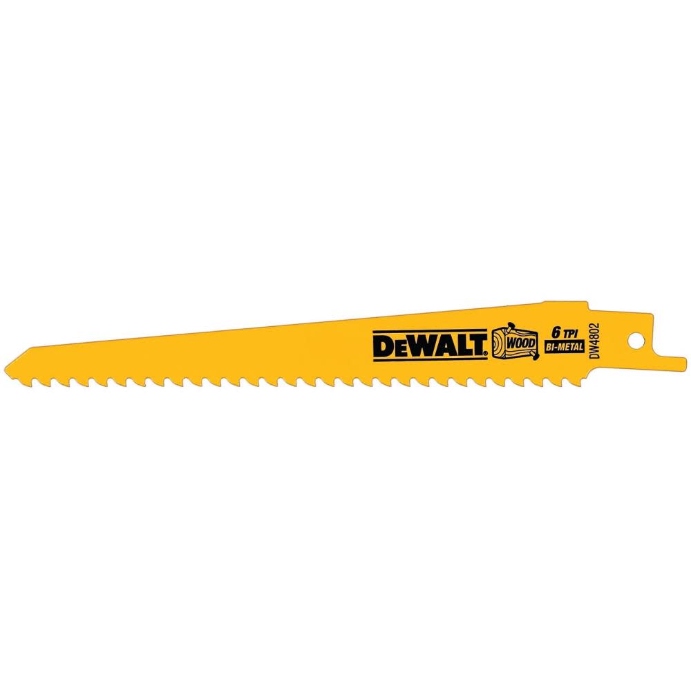 DEWALT 6 In. 6TPI Bi-Metal Recip Blade -5 Pk DW4802 from DEWALT