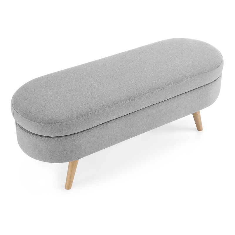 Storage Bench Upholstered Settee Bench Ottoman Bench for Bedroom Living Room Entryway