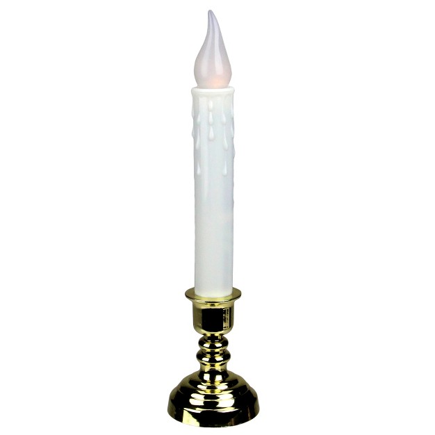 Battery Operated Led Christmas Candle Lamp With Automatic Timer White gold