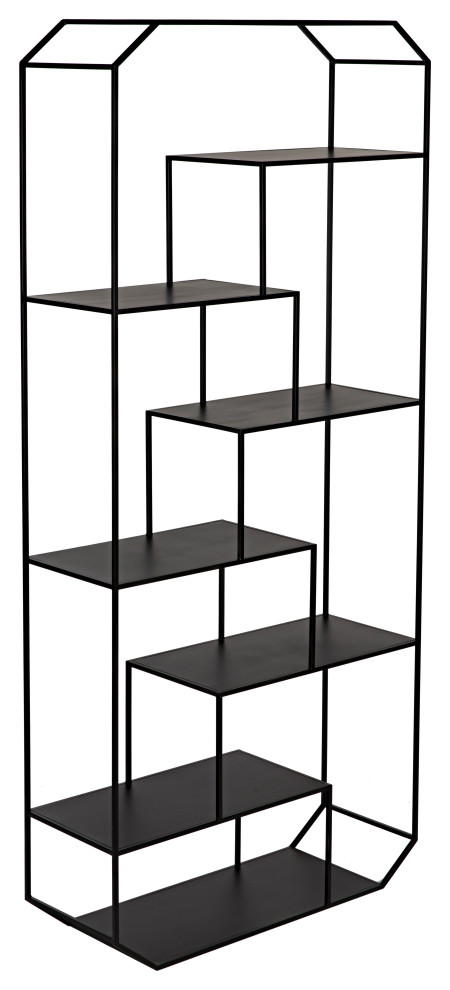 Marquise Bookcase  Black Metal   Industrial   Bookcases   by HedgeApple  Houzz