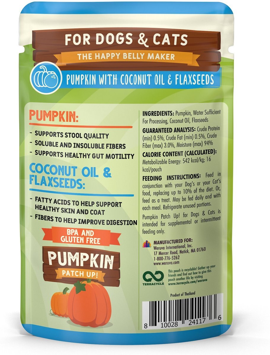 Weruva Pumpkin Patch Up! Pumpkin With Coconut Oil and Flaxseeds Dog and Cat Wet Food Supplement