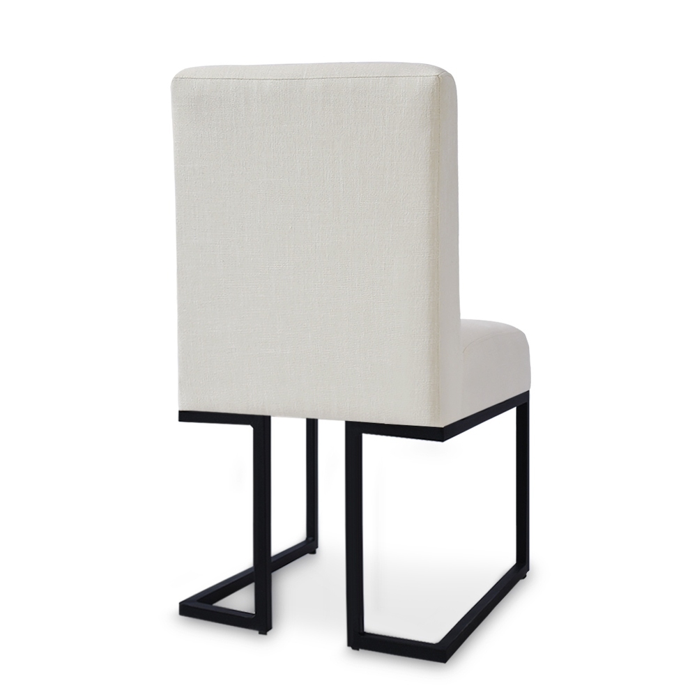 Dining Chair with Black Metal Legs (Set of 2)