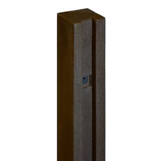 SimTek 5 in. x 5 in. x 8-12 ft. DarkWalnut Brown Composite Fence Gate Post GP102DBR