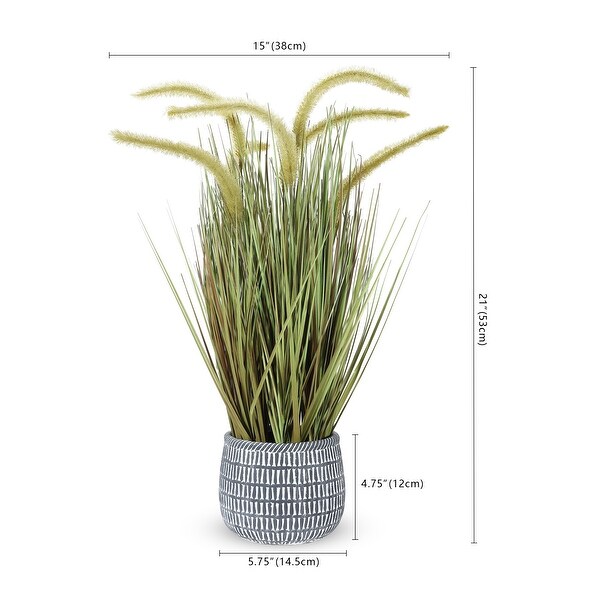 SAFAVIEH Home Faux 21 Potted Grass Plant