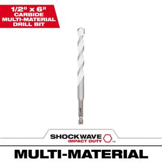 MW 12 in. x 4 in. x 6 in. SHOCKWAVE Carbide Multi-Material Drill Bit 48-20-8892