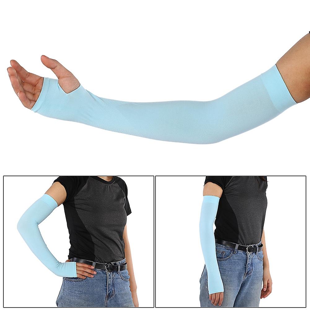 1 Pairs Arm Sleeves For Sun Protection， Cooling Sleeves Uv Sleeve Sports Half Finger Sleeves With Thumb Hole For Cycling， Fishing， Hiking， Driving[a]