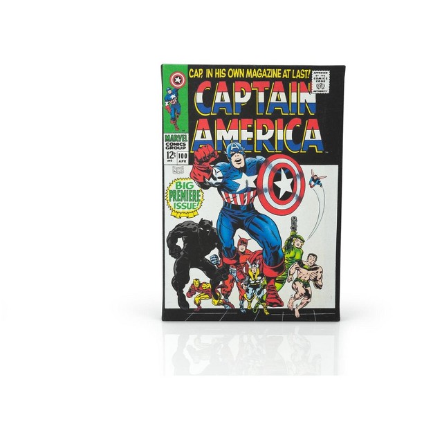 Geek Fuel Llc Marvel Comics Captain America 100 Comic Book Canvas Art Poster 9 X 5 Inches