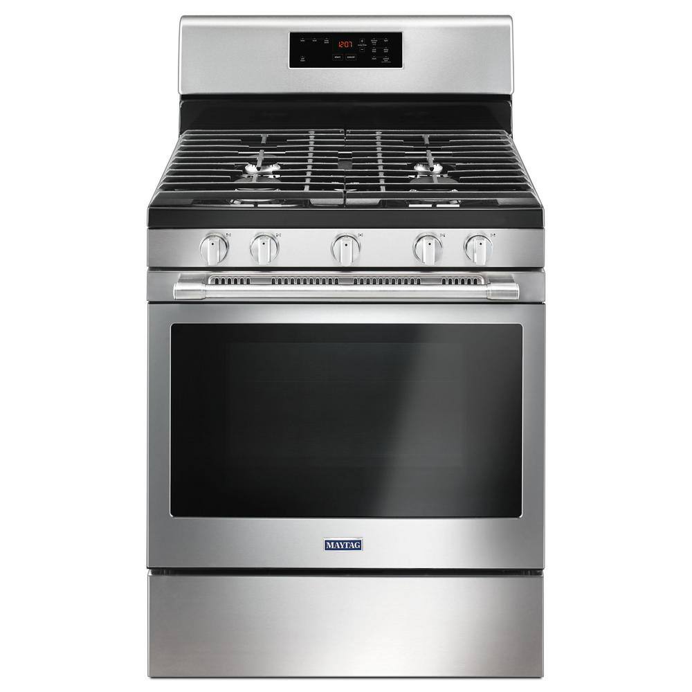 Maytag 5.0 cu. ft. Gas Range with 5th Oval Burner in Fingerprint Resistant Stainless Steel MGR6600FZ