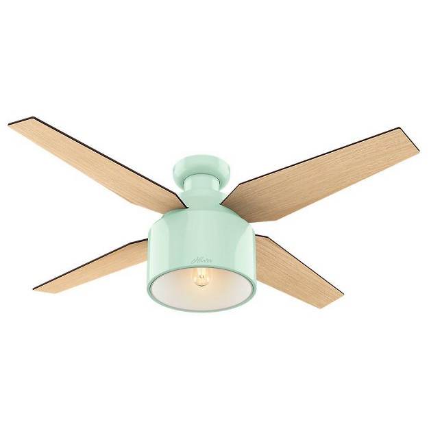 Cranbrook Low Profile Ceiling Fan With Remote includes Light Bulb Hunter Fan