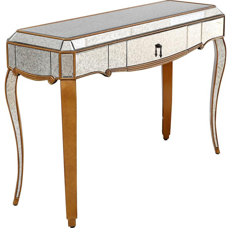 Camden Isle Astrid Mirrored Console Table   Traditional   Console Tables   by Homesquare  Houzz