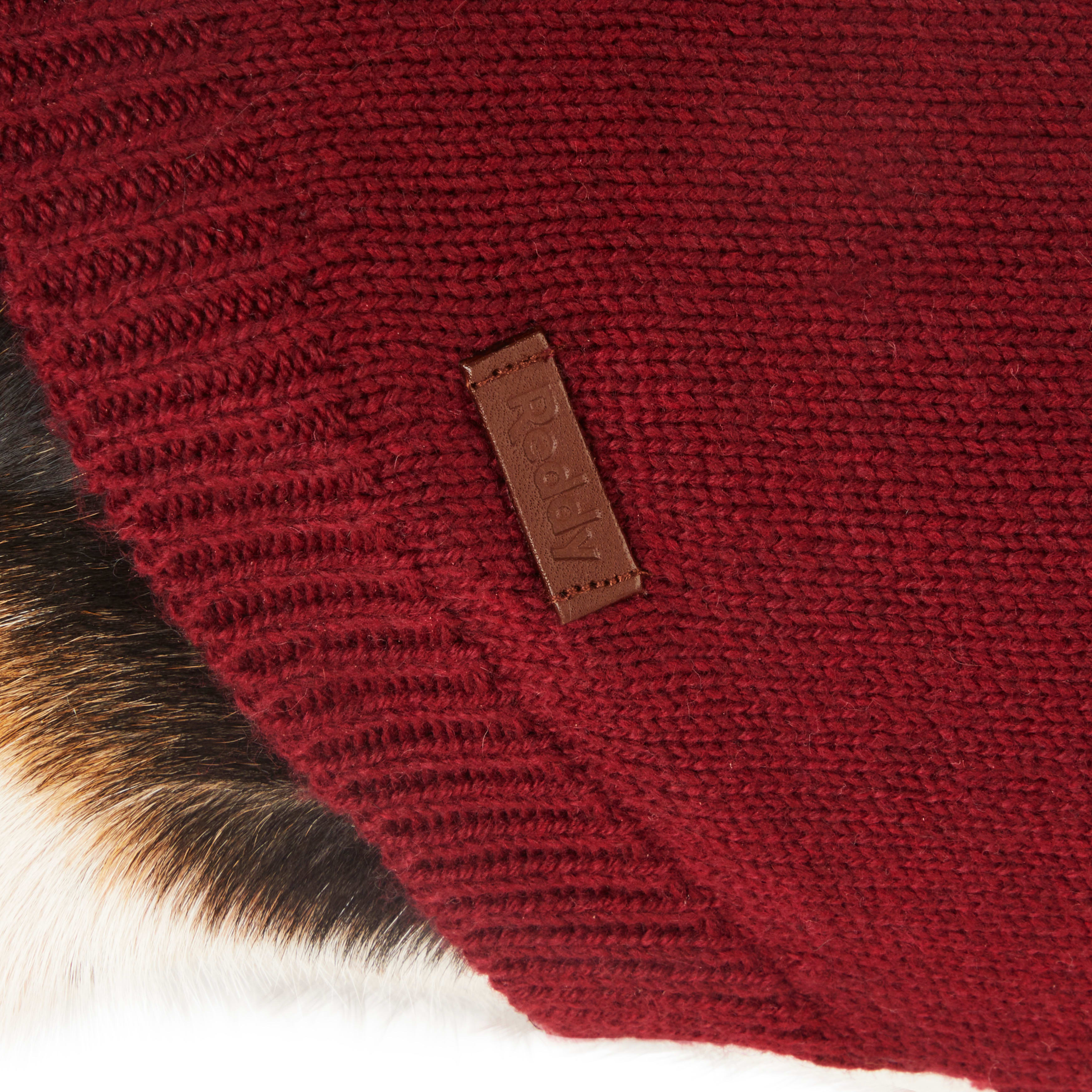 Reddy Burgundy Colorblock Dog Sweater， X-Small