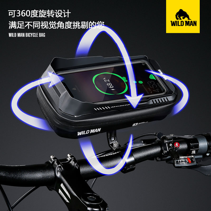 WILD MAN Hard Shell Plastic Holder Mobile Phone Screen Touch Cycling Bag XT3S Customized Waterproof Bike Bag