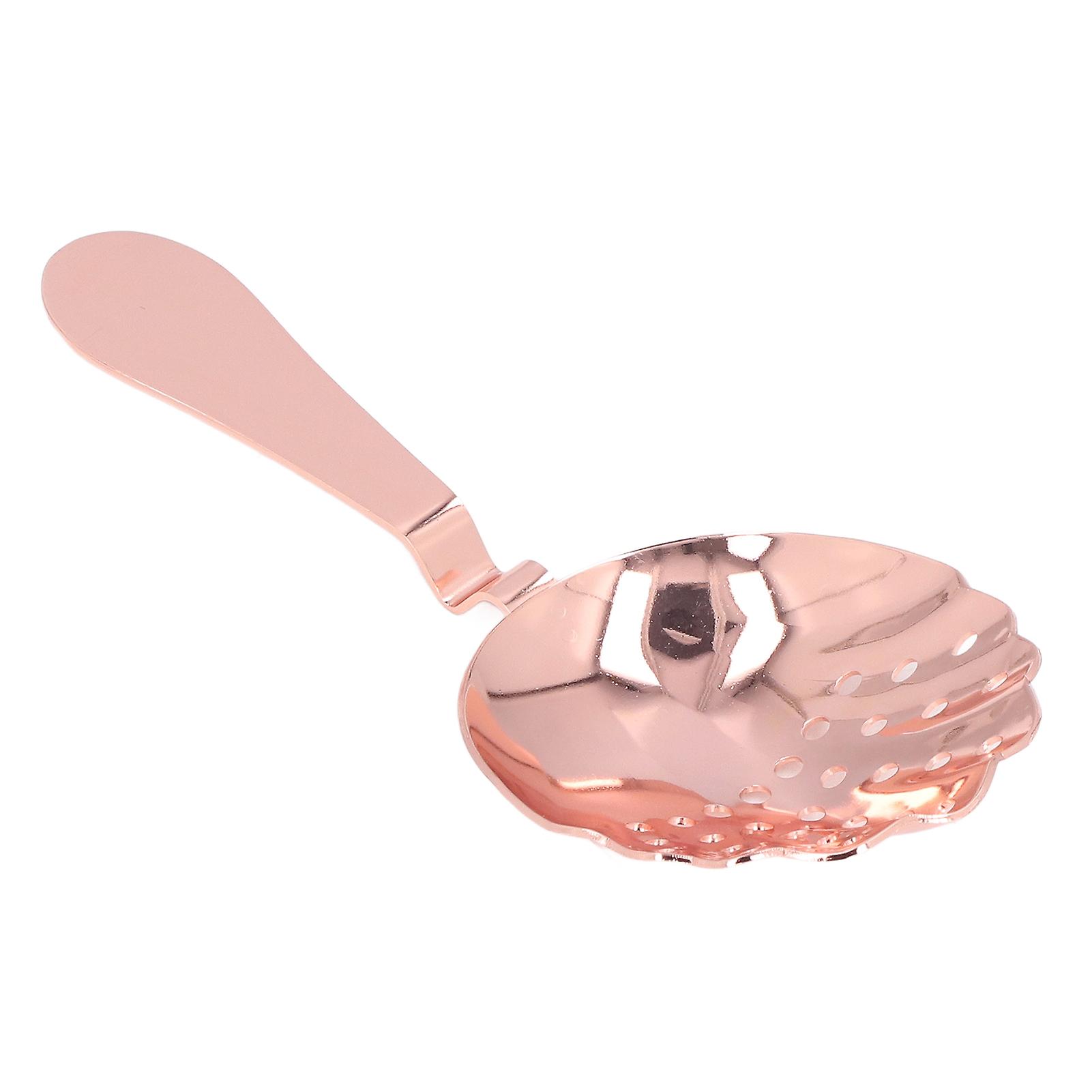 Cocktail Strainer Anti Rust Efficient Filtering Stainless Steel Strainer Bar Tool for Home Mini Bars Clubs Restaurants Rose Gold