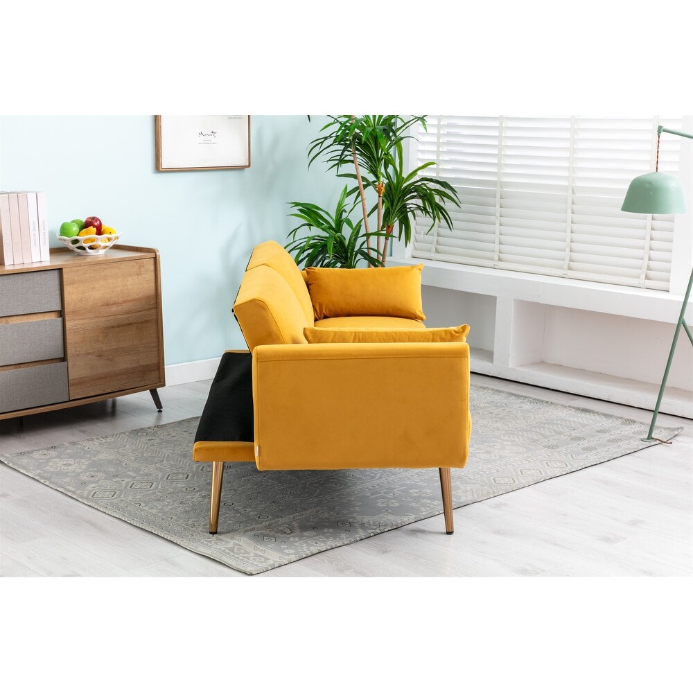 Velvet Sofa with metal feet
