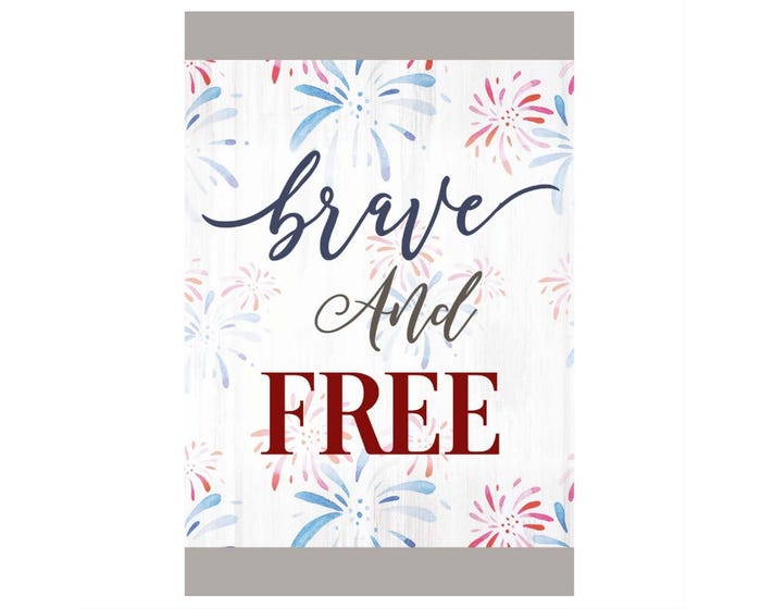 P. Graham Dunn Brave And Free 12 x 8.25 Canvas Sign - Q00950RK