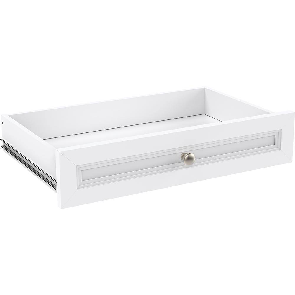 ClosetMaid Selectives 5 in. H x 23.5 in. W White Wood Drawer with Silver Handle 54944