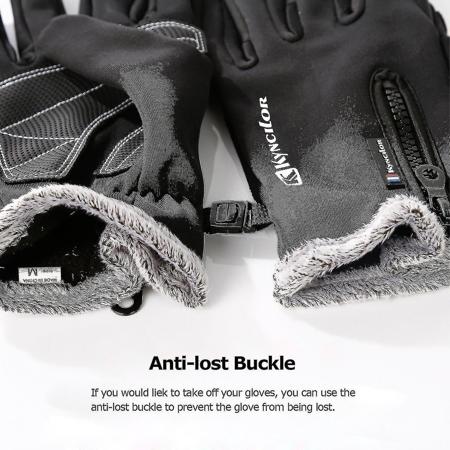 Winter Themal Touchscreen Gloves Anti-slip Windproof Cycling Gloves-cl.