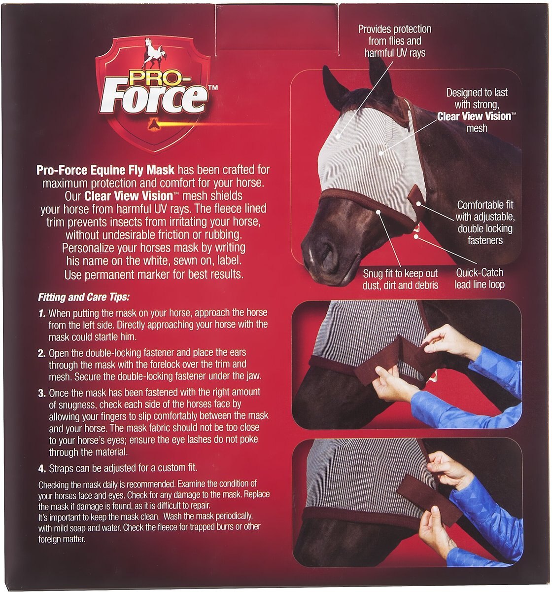 FORCE Pro-Force Equine Fly Horse Mask