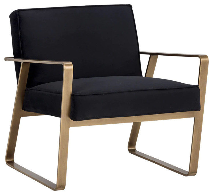 Tarmon Lounge Chair Abbington Black   Contemporary   Indoor Chaise Lounge Chairs   by Virgil Stanis Design  Houzz