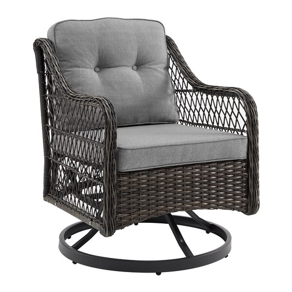 Corvus Vasconia Resin Wicker Outdoor Swivel Lounge Chair