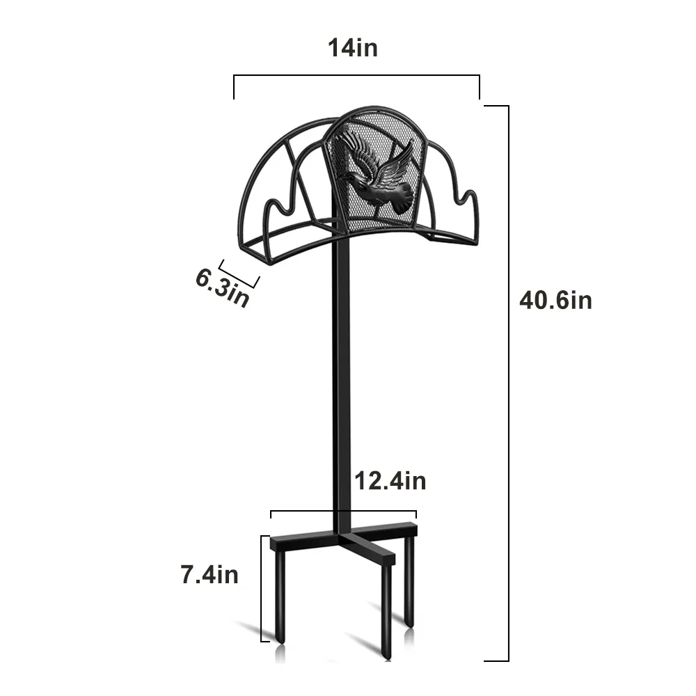 Factory Supply Free Standing garden water hose holder for outside yard lawn