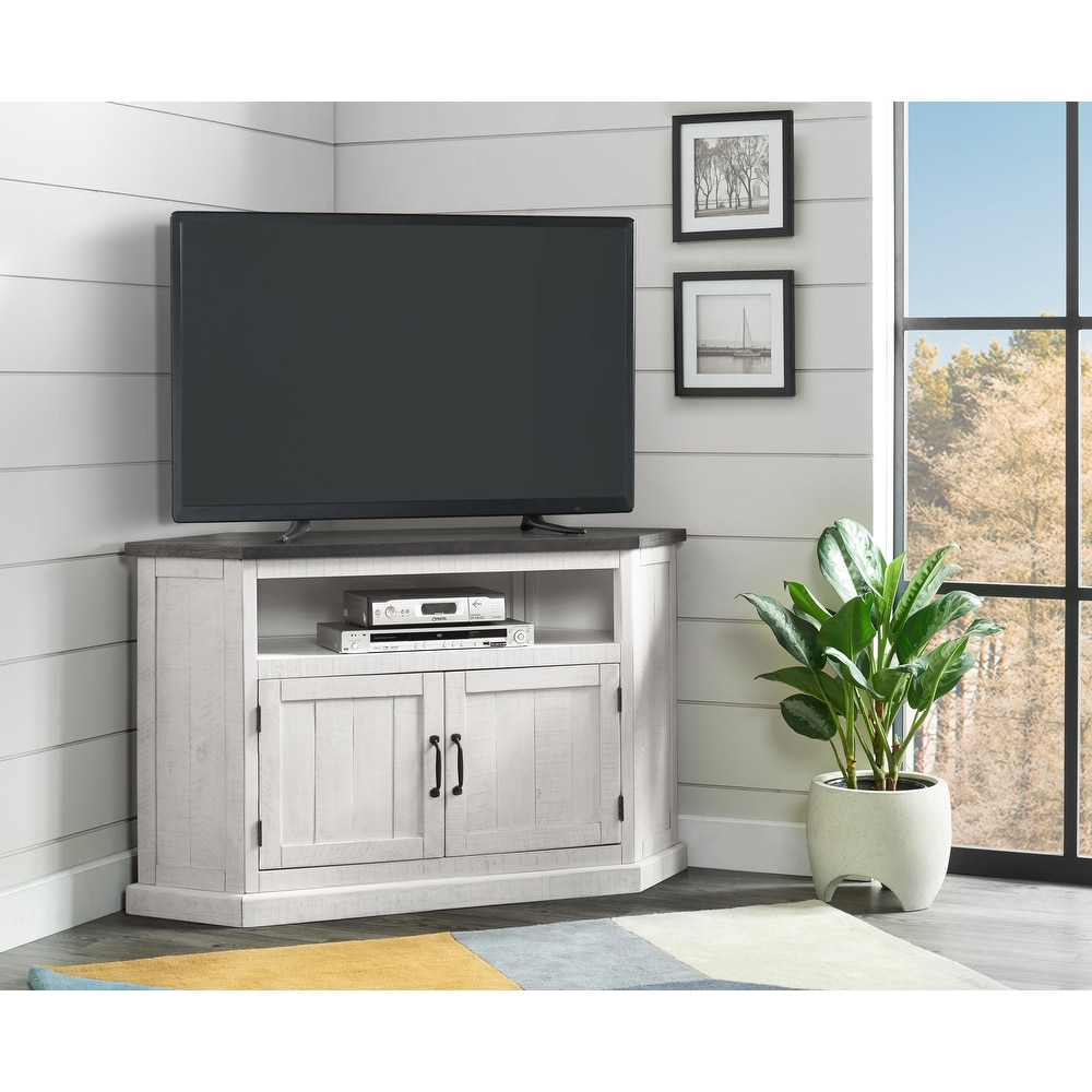 The Gray Barn Danebury Rustic 50 inch Solid Wood Corner TV Stand