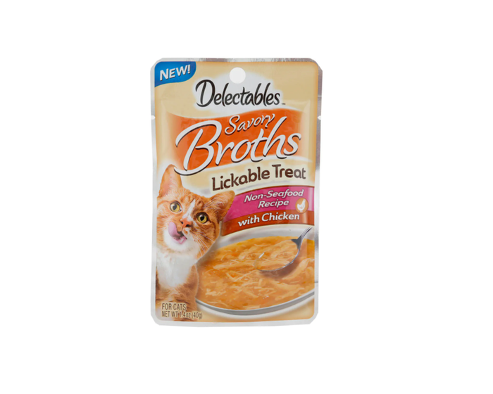 Hartz Delectables Cat Treat， Broths Chicken non-seafood， 1.4 oz. Pouch