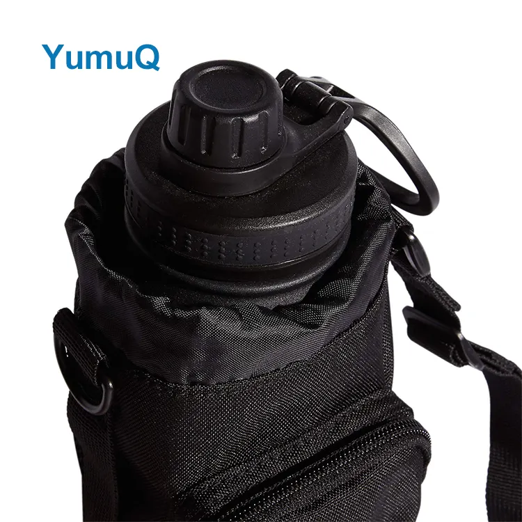 YumuQ 32 oz Polyester Gym Water Bottle Sling Bag With Phone Holder Sleeve And Strap For Men Women Hiking Camping Travelling