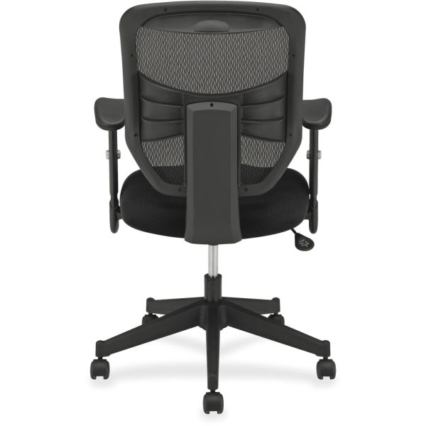 HON HVL531 Series High-Back Work Chair， Mesh Back， Padded Mesh Seat， Black