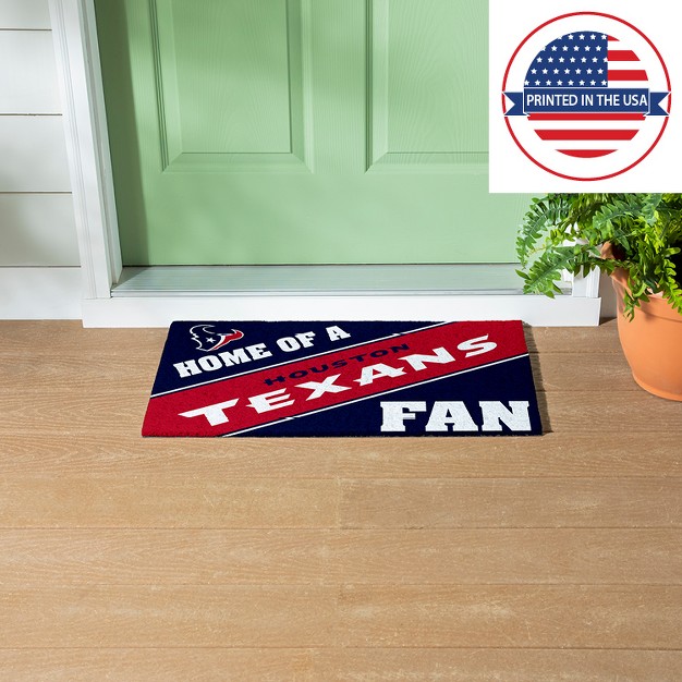 Evergreen Houston Texans Team Turf Mat 28 X 16 Inches Indoor Outdoor Doormat