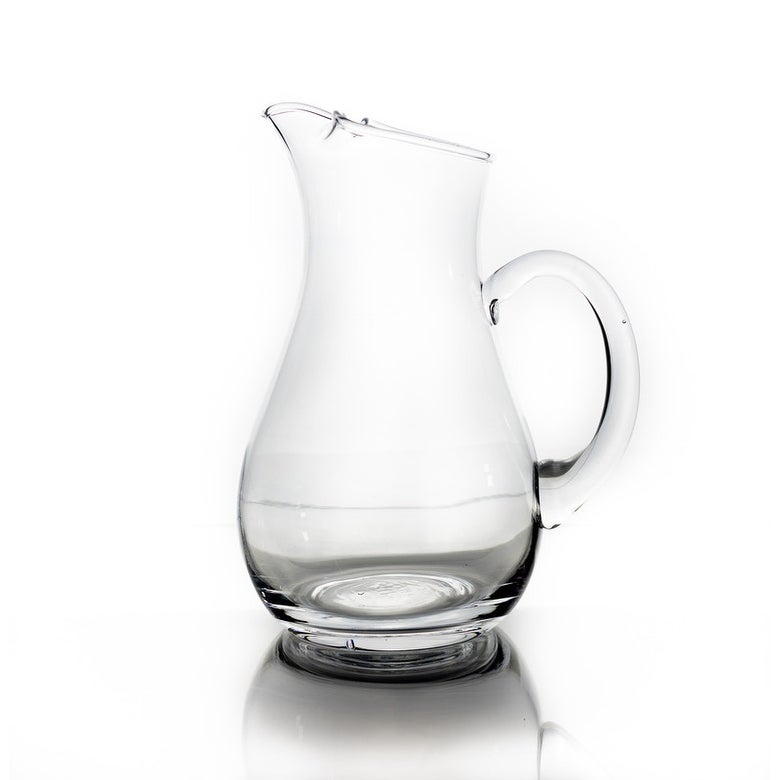 Zeus Mouth Blown Glass Pitcher H10