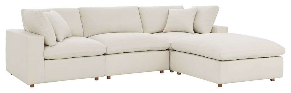 Commix Down Filled Overstuffed 4 Piece Sectional Sofa Set   Transitional   Sectional Sofas   by Modway  Houzz