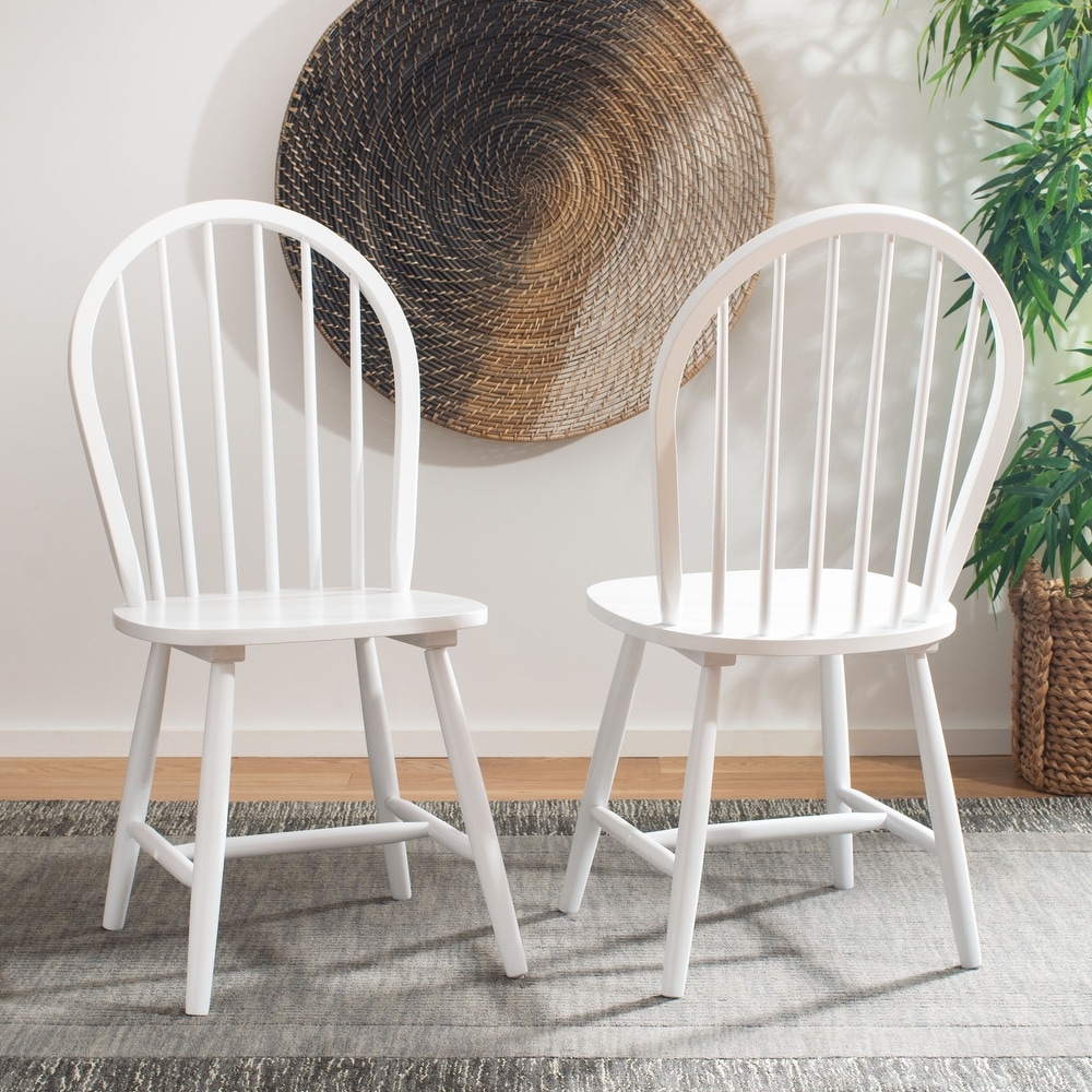 SAFAVIEH Camden Spindle Oval Back Dining Chairs (Set of 2)   17.9\