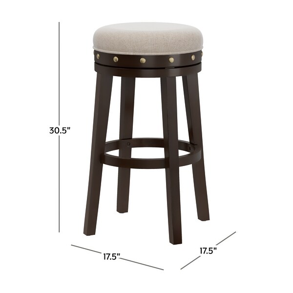 HIllsdale Furniture Benard Backless Bar Stool， Smoke Brown